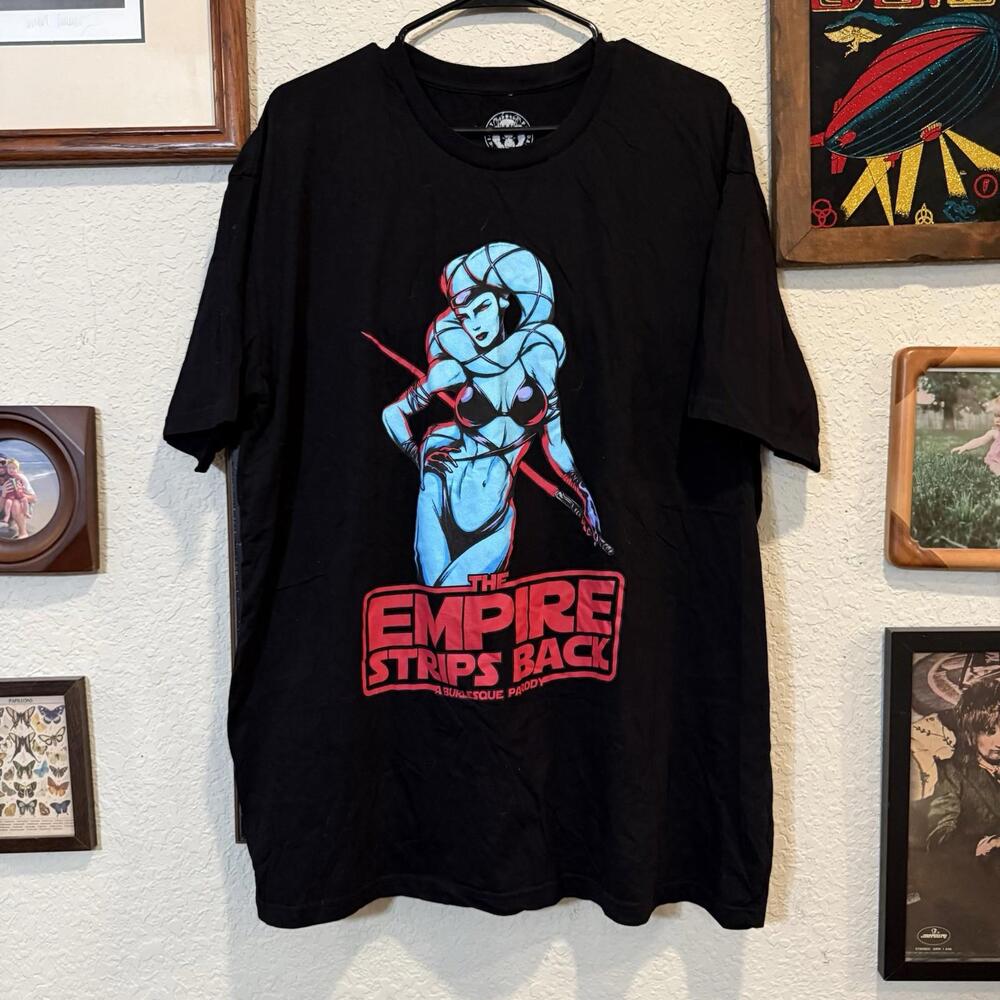 The‎ Empire Strips Back T Shirt Sz Large Burlesque Show Chicago Star Wars Parody